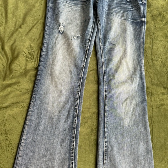 Amethyst Flare Blue Denim Jeans Size 11, Juniors, Medium/Dark wash, gentle used - Picture 6 of 10